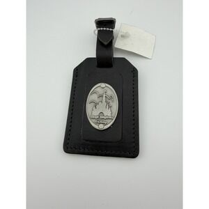 NWT Disney Leather Luggage Tag w/Magic Kingdom Medallion